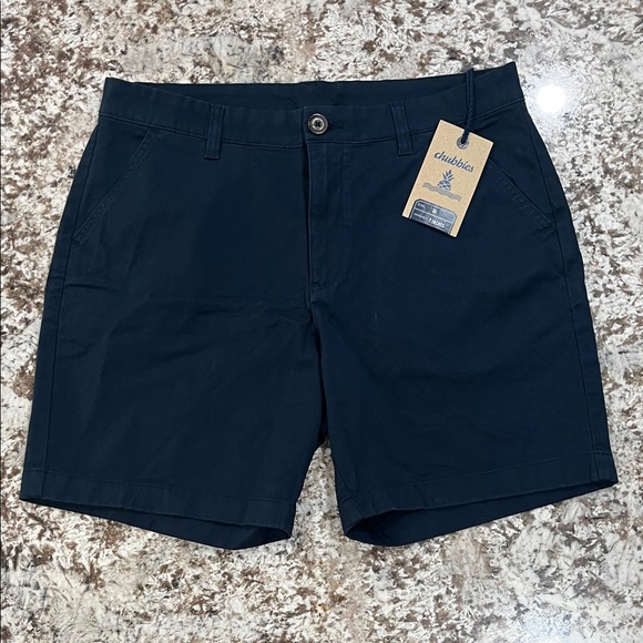 Chubbies Men's 7-inch Navy Flat Front Shorts - Picture 1 of 8